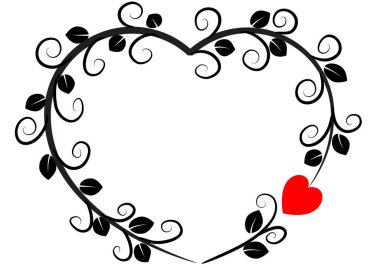 Bir kalp şeklinin vektör illüstrasyonu