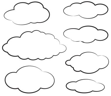 bulut simgeleri dizisi