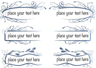 vektör kaligrafik tasarım ögeleri kümesi