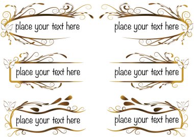 vektör kaligrafik tasarım ögeleri kümesi.