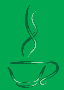 Sıcak içecek kahvesinin vektör çizimi