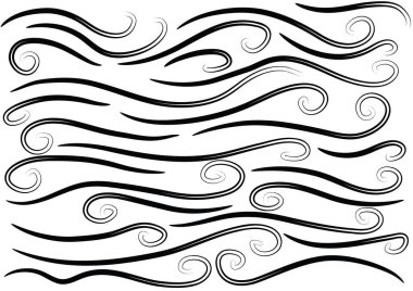 kaligrafik tasarım elementlerinin vektör kümesi