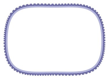 Ayna resmi olan dekoratif çerçeve.