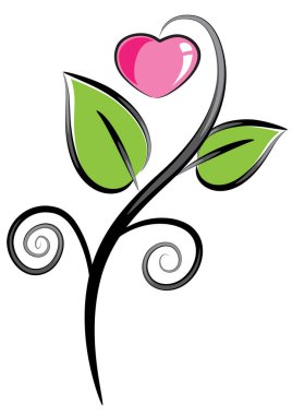 Bir kalbin vektör illüstrasyonu