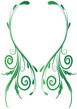 Çiçekli yeşil bir çerçeve