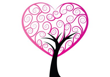 Kalp şeklinde bir ağaç