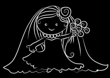 Bir prensesin vektör çizimi