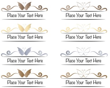 Vektör çiçek tasarım elementleri kümesi