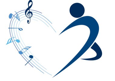 Beyaz arkaplanda bir kalp şeklinin vektör çizimi 