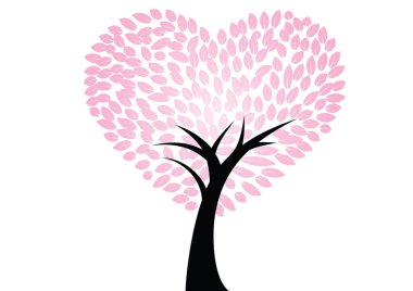 Kalp şeklinde bir ağaç