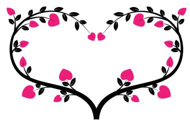 kalp şekli aşk kartı çizimi