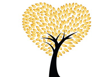 Beyaz arkaplanda yaprakları olan ağaç