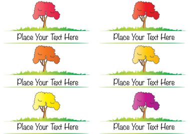 Bir ağacın vektör illüstrasyonu. 