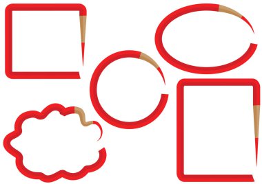 Farklı çerçevelerden oluşan bir grubun vektör illüstrasyonu