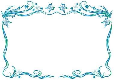 Çiçek çerçevesinin vektör illüstrasyonuName