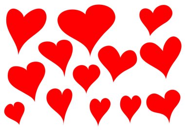 Bir çift kırmızı kalp.