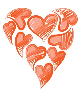 Bir kalbin vektör illüstrasyonu