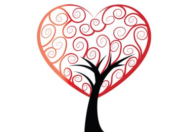 Kalp şeklinde bir ağaç