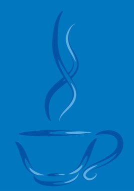 Sıcak bir içeceğin vektör çizimi