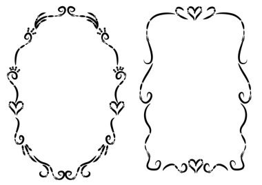 Vintage çerçevelerin vektör kümesi