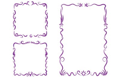 Dekoratif çerçevelerin vektör kümesi