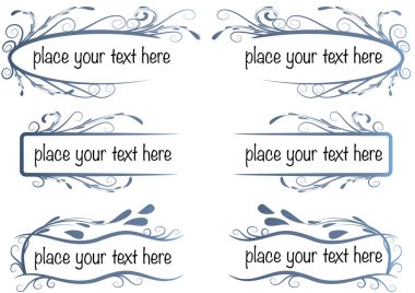 vektör kaligrafik tasarım ögeleri kümesi.