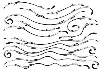 Bir dizi kaligrafik tasarım elementi. vektör illüstrasyonu