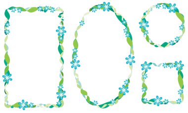 Çiçek alfabesinin vektör çizimi