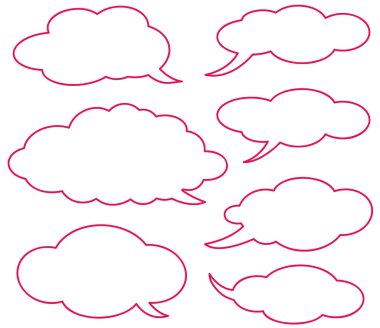 Konuşma baloncukları hazır. vektör illüstrasyonu