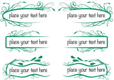 Vektör vintage çerçeveleri kümesi.