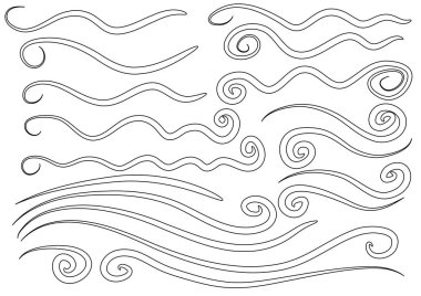 vektör soyut dalgalar kümesi