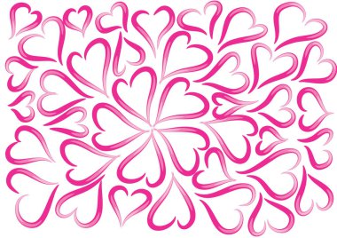 Pembe ve beyaz çiçeklerin vektör çizimi