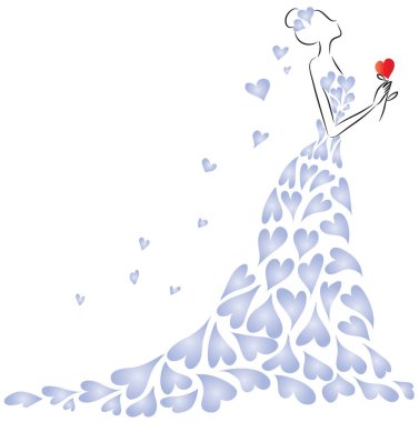 Gelin ve damadın düğün davetiyesi.