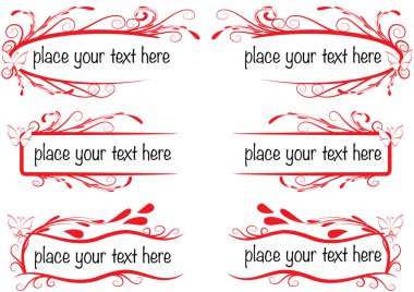 kaligrafik tasarım elementlerinin vektör kümesi