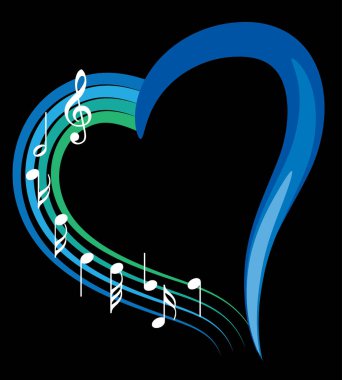 Bir müzik notasının vektör çizimi 