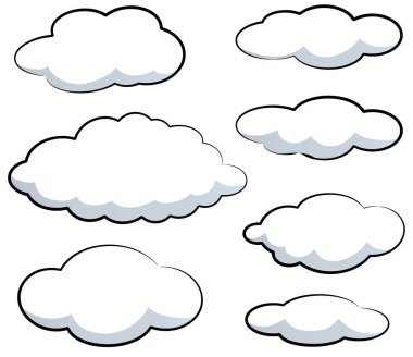 vektör bulutları simgeleri kümesi