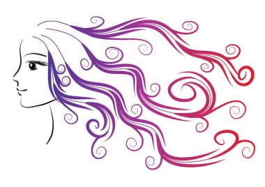 Uzun saçlı güzel kız.