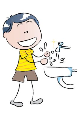 Küçük tatlı bir çocuğun vektör çizimi