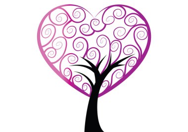 Kalp şeklinde bir ağaç