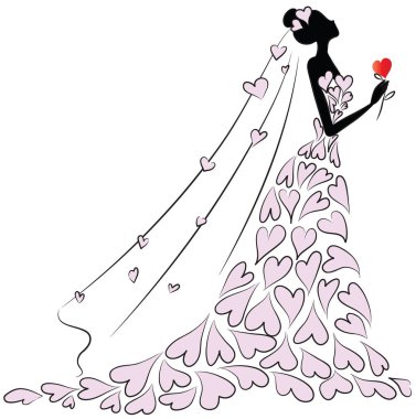 Gelinlik giymiş gelin