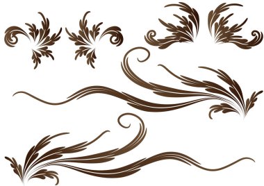 Tasarım için dekoratif ögeler kümesi