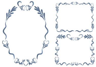 Dekoratif çerçevelerin vektör kümesi