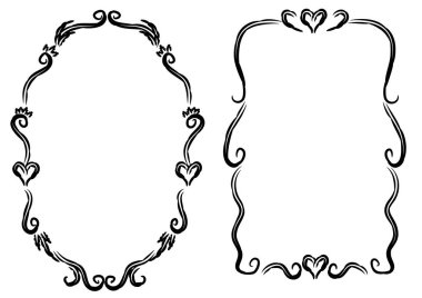 Vintage çerçevelerin vektör kümesi