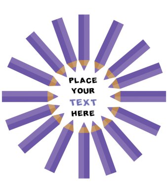 Beyaz arkaplanda renkli kalemler