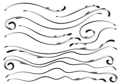 Bir dizi kaligrafik tasarım elementi. vektör illüstrasyonu