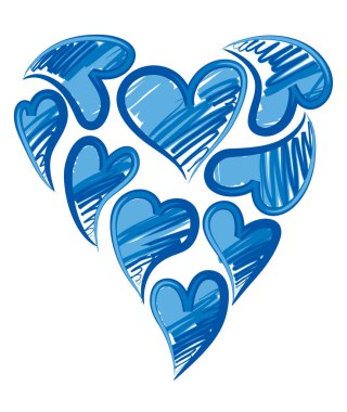 Bir kalbin vektör illüstrasyonu