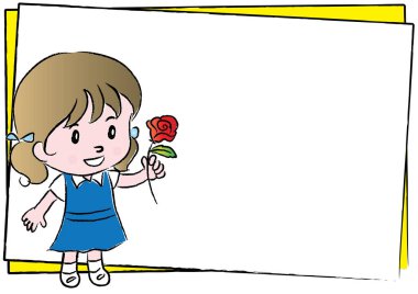 Bir buket çiçekli kız