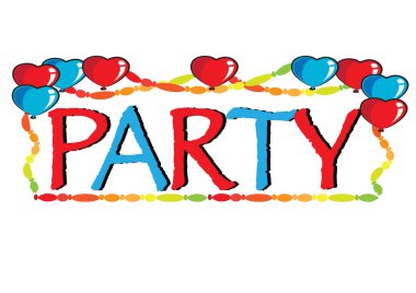 Mutlu yıllar renkli balonlu doğum günü kartı