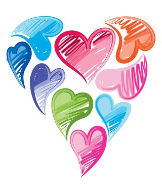 Bir kalbin vektör illüstrasyonu