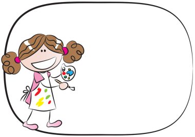 Mutlu küçük kız vektör